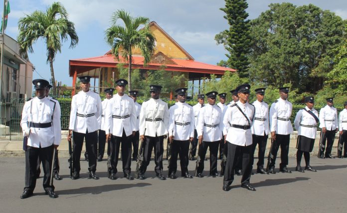 Dominica police at parade