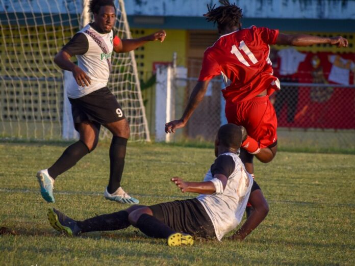 Kassim Peltier (#9) Harlem FC plays game against Portsmouth FC