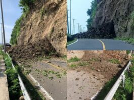 Landslides under Tarreau cliff