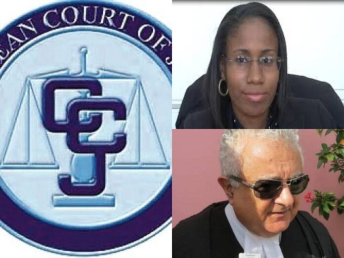 CCJ logo with lawyer Cara Shillingford and Anthony Astaphan SC