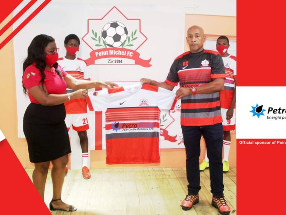 Pointe Michel FC gifted with new kits Nature Isle News