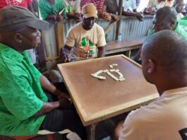 Teams Playing Dominoes