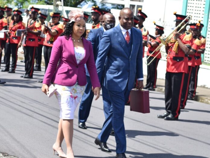 PM Skerrit and wife on way to Parliament