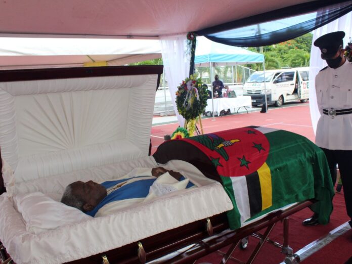Body of the late former Premier and first Prime Minister of Dominica Patrick John