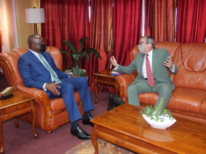 PM Skerrit and His Excellency Jacques-Henry Heuls, Ambassador of France to Dominica