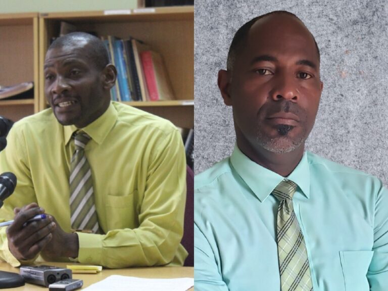 Dr Jeffery Blaize and Robert Guiste Chief Education Officer and Assistant
