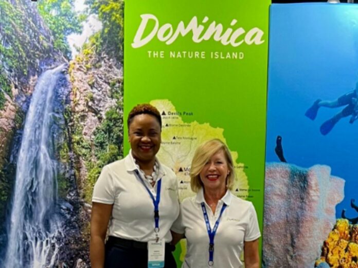 Destination Marketing Manager (L) and US Market Representative at CHTA Caribbean Travel Marketplace