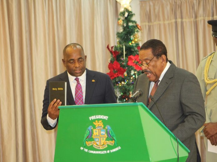 PM Skerrit taking the oath as Prime Minister