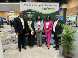 Denise Charles-Pemberton, Minister for Tourism; Benoit Bardoille, CEO of Dominica Air and Seaport Authority (DASPA); Samuel Johnson, CEO of Dominica’s International Airport Development Company; Monelle Alexis, Communications and Public Relations Specialist for Discover Dominica Authority; and Kyanna Dyer, Miss Dominica 2024.