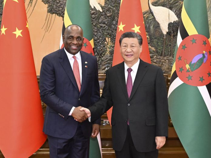 Dominica’s Prime Minister Honourable Roosevelt Skerrit met with Chinese President H.E Xi Jinping