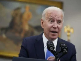 In this May 13, 2021 file photo, President Joe Biden speaks in the Roosevelt Room of the White House in Washington.
