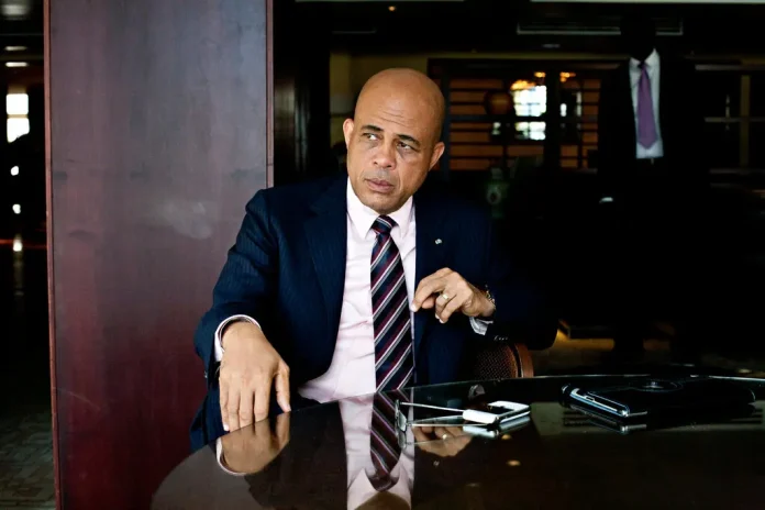 Michel Martelly in 2012, when he was the president of Haiti. Credit...Jason Henry for The New York Times