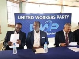 UWP Press conference head table