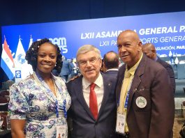 L/R Secretary of DOC, President IOC and President DOC