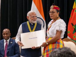 PM Modi with President Burton