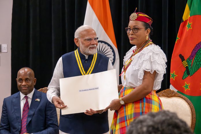 PM Modi with President Burton