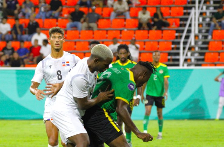 Dominica Travist Joseph under attack from DR players