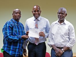 Leroy Charles, PM Skerrit and Chairman of DASPA