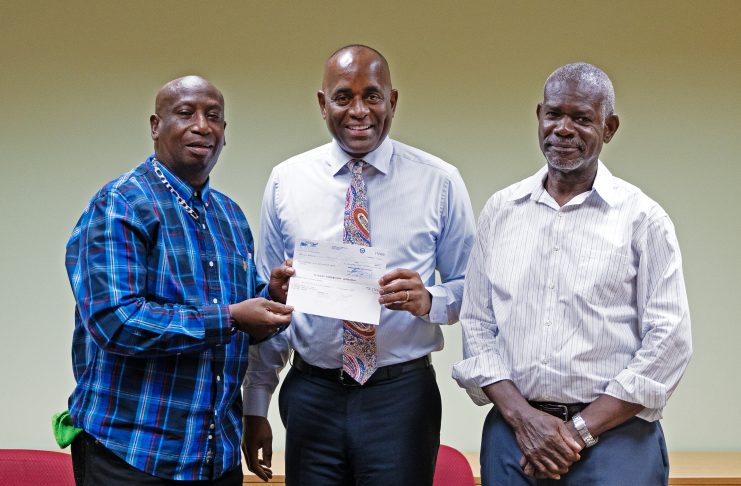 Leroy Charles, PM Skerrit and Chairman of DASPA