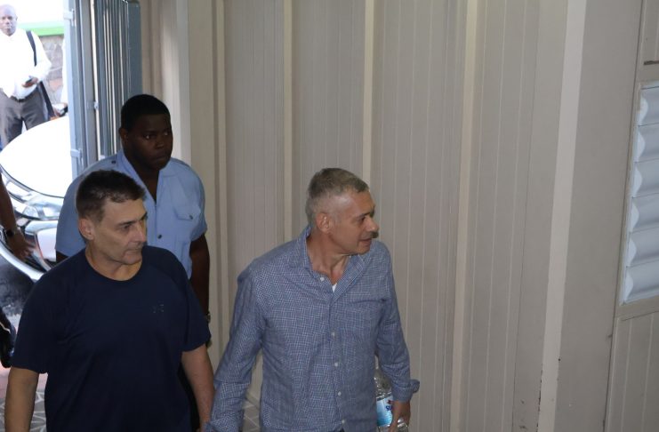 L/R Robert Snyder Jr and his co-accused Jonathan Lehrer goes to court on December 10, 2024