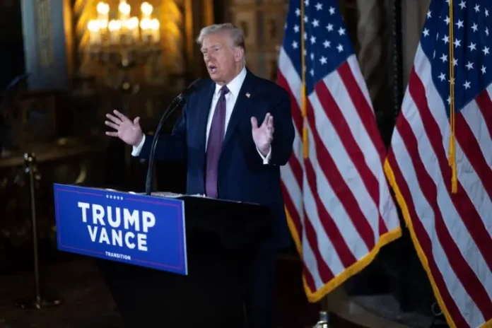 PALM BEACH, United States - US President-elect Donald Trump speaks to journalists during a press conference at Mar-a-Lago Club on January 7, 2025 in Palm Beach, Florida. (Photo: AFP)