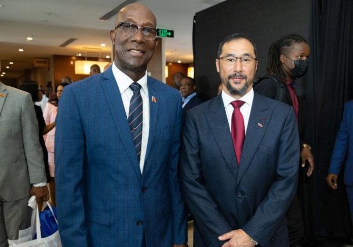 FLASHBACK: Prime Minister Dr Keith Rowley, left, and Energy Minister Stuart Young at the Guyana Energy Conference and Supply Chain Expo 2024 last February in Georgetown, Guyana.