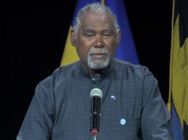 Montserrat Premier Reuben Meade speaking at the opening of the CARICOM summit in Barbados on Wednesday, Feb. 19, 2025. (CMC Photo)