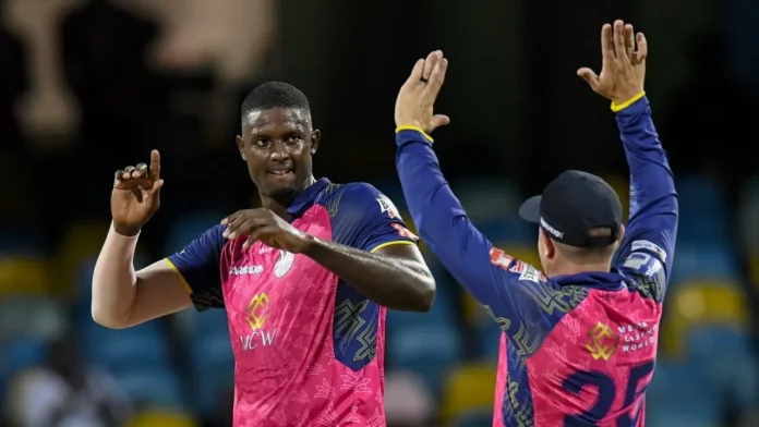 Jason Holder has only played for Barbados Royals so far in the CPL • CPL T20 via Getty Images