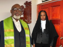 Justice Colin Williams and DPP Sherma Dalrymple