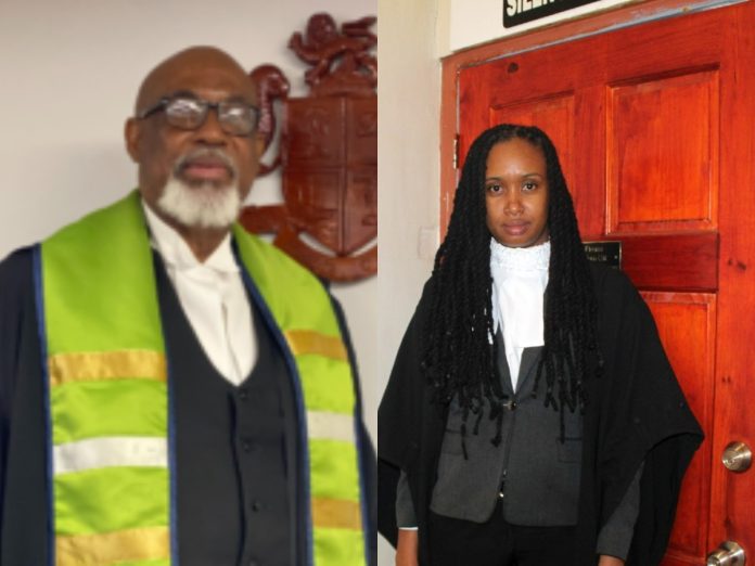 Justice Colin Williams and DPP Sherma Dalrymple