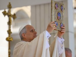 Pope Leo XIV during the Mass of Inauguration of his Petrine Ministry