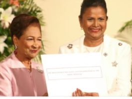Prime Minister Kamla Persad Bissessar, and President Christine Kangaloo