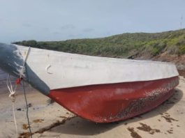 The boat in which the people were recovered