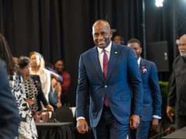 PM Skerrit at meeting in St. Lucia