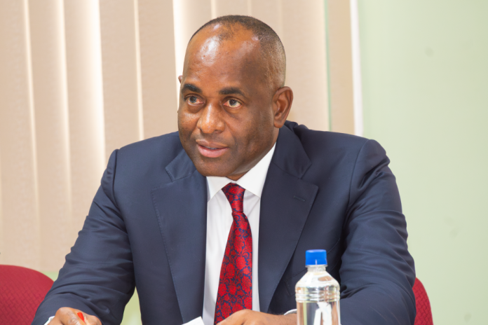 PM Skerrit addressing the meeting