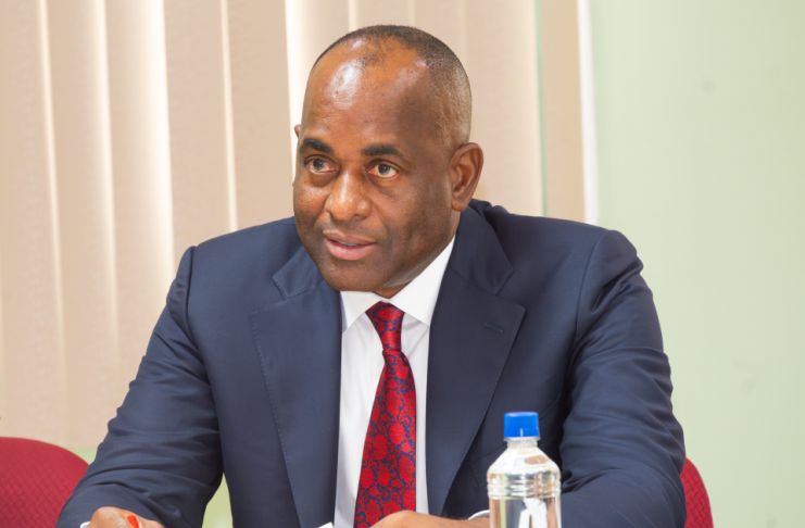 PM Skerrit addressing the meeting