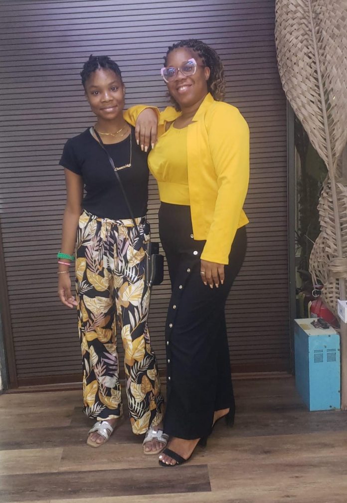 Amelia Stephen with mom