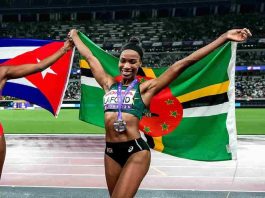 Thea Lafond at World Athletics Championship