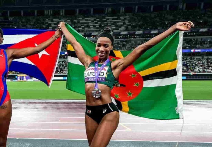 Thea Lafond at World Athletics Championship