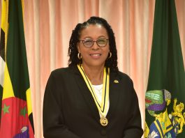 Her Excellency Sylvanie Burton D.A.H, President of the Commonwealth of Dominica,