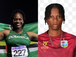 L/R New appointed Dominica's Sports Ambassadors Treneese Hamilton and Stephan Pascal