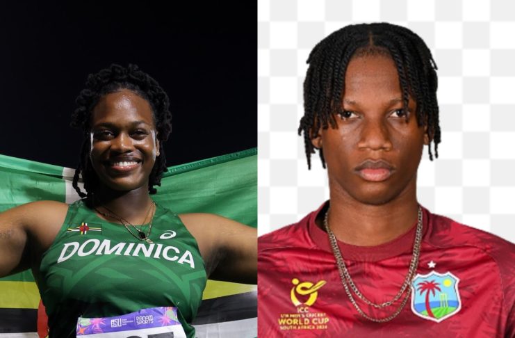 L/R New appointed Dominica's Sports Ambassadors Treneese Hamilton and Stephan Pascal