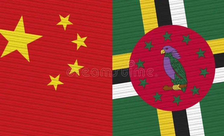 Dominica and China flag