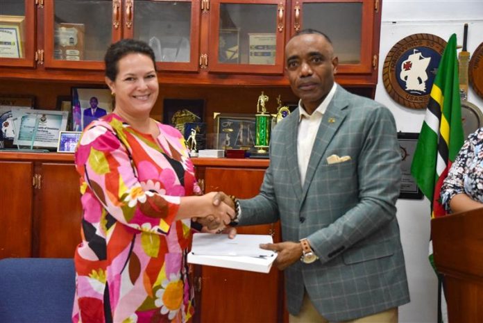 Minister Blackmoore receives donation