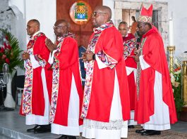 Newly ordained Deacons L/R Watty, Degallaire and Cuffy-All photos by Clyde K. Jno Baptiste of CKJB Photography