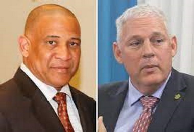 Hilaire-and-chastanet Deputy Prime Minister Dr. Ernest Hilaire (left) and Opposition Leader, Allen Chastanet (CMC File Photo)