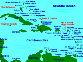 Map of the Caribbean