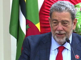 St. Vincent and the Grenadines Prime Minister Ralph Gonsalves delivering the Roosevelt Douglas Memorial Lecture in Dominica on Thursday, Oct. 9, 2025