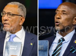 ULP candidates file petitions against Friday, Bramble’s election MP for the Northern Grenadines, Prime Minister Godwin Friday, left, and East Kingstown MP, Fitz Bramble. (Photo: Facebook/NDP