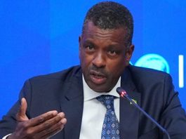 Dominica’s Energy Minister Dr. Vince Henderson participating in the ministerial roundtable as part of the 16th Assembly of the International Renewable Energy Agency (IRENA). (CMC Photo)